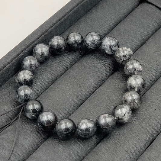 Vòng Tay Thạch Anh Tóc Đen 12 mm