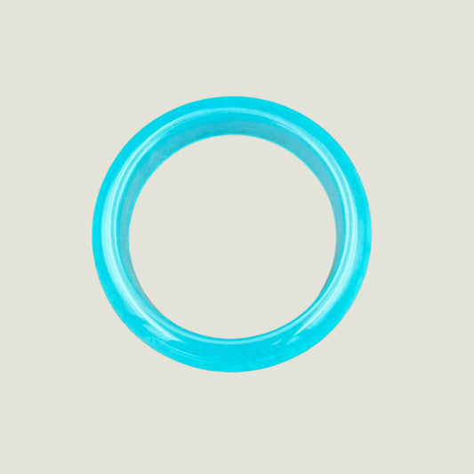 Blue rubber gasket on a gray background