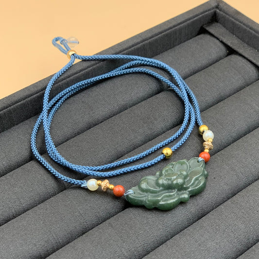 Dây Chuyền Hoa Sen Ngọc Bích