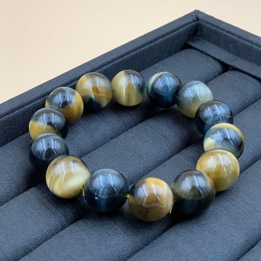 Vòng Tay Thạch Anh Tóc Hổ Chim Ưng 14 mm