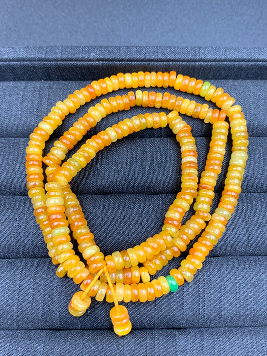 Dây Chuyền Ngọc Bánh Xe Vàng