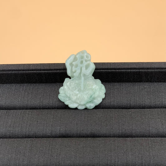 Mặt Dây Chuyền Chữ Phật Hoa Sen Ngọc A