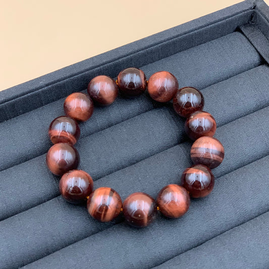 Vòng Tay Thạch Anh Mắt Hổ 14 mm