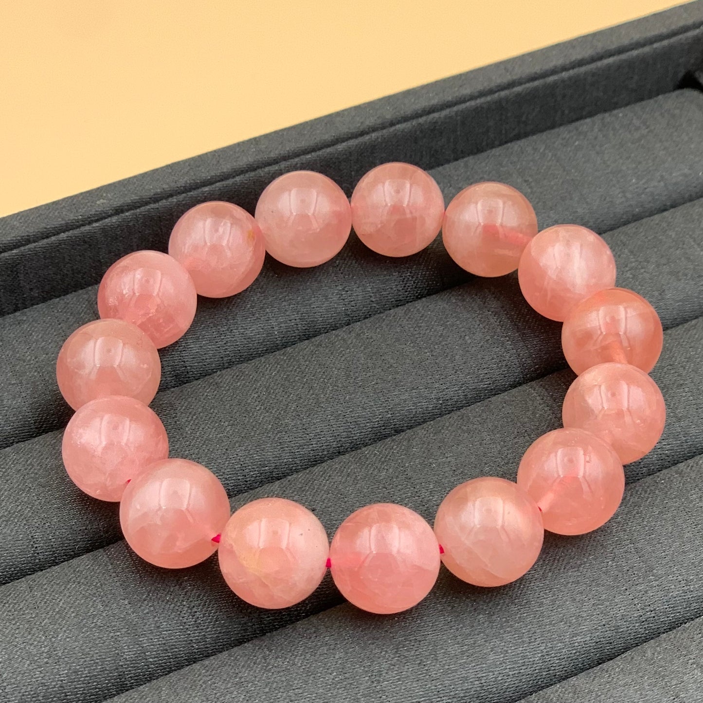 Vòng Tay Thạch Anh Hồng 14 mm
