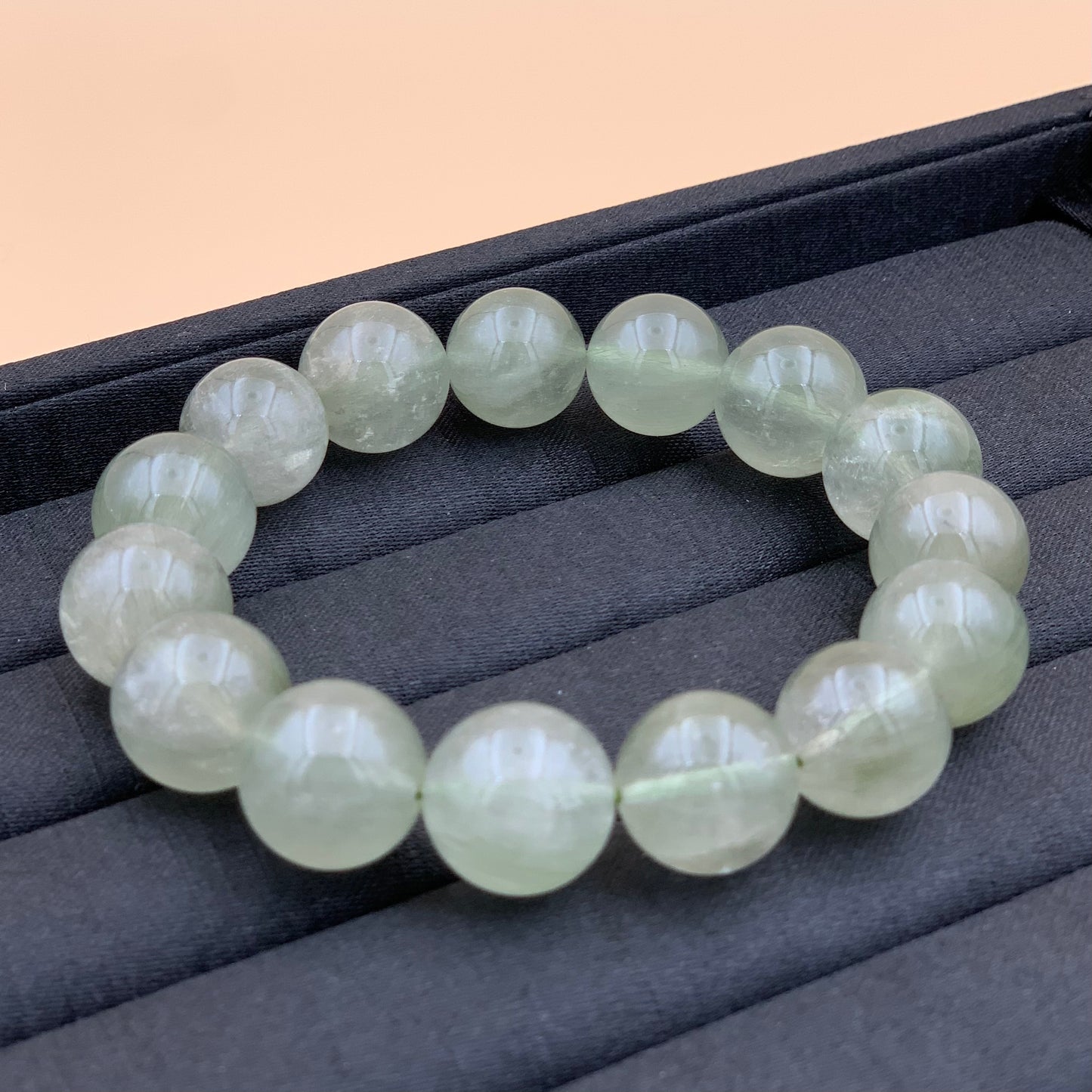 Vòng Tay Thạch Anh Tóc Xanh 14 mm