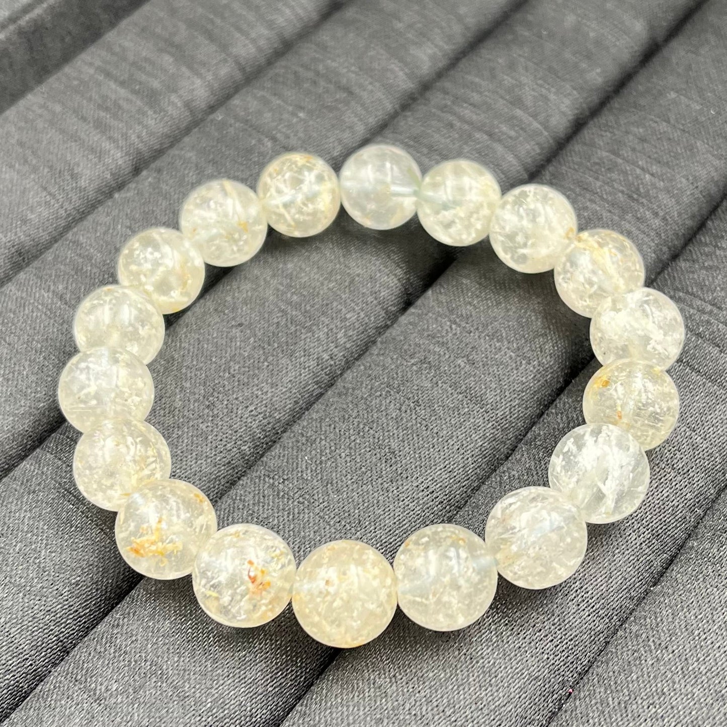 Vòng Tay Thạch Anh Tóc Trắng 10 mm