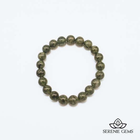 Vòng Tay Thạch Anh Tóc Xanh 10 mm