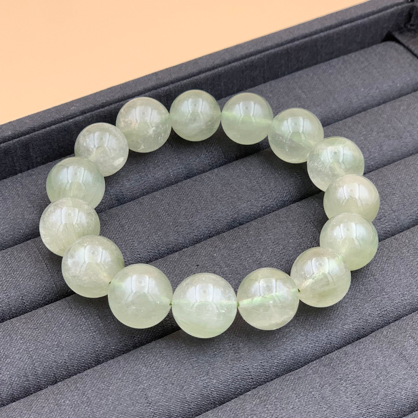 Vòng Tay Thạch Anh Tóc Xanh 14 mm