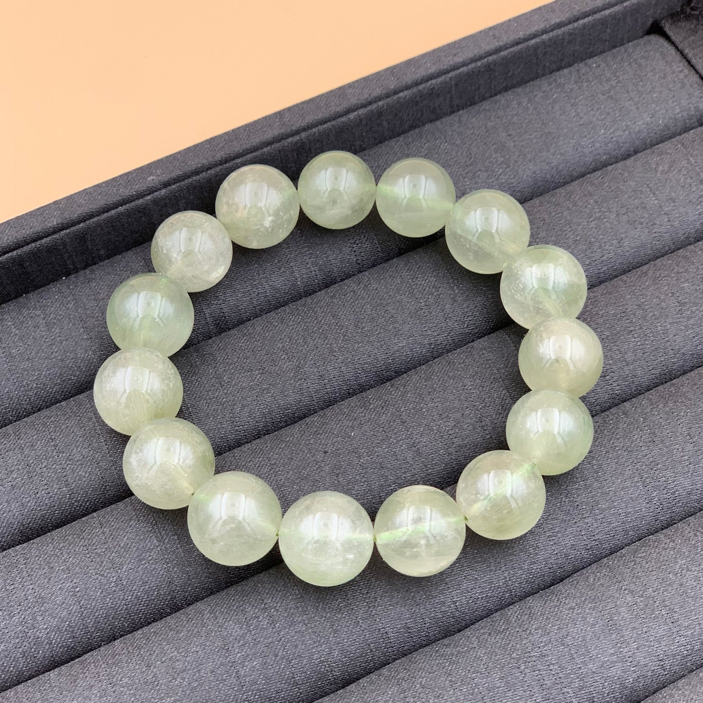 Vòng Tay Thạch Anh Tóc Xanh 14 mm