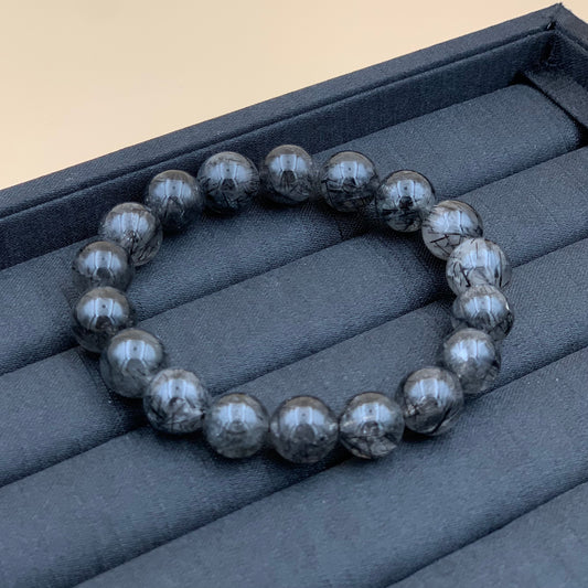 Vòng Tay Thạch Anh Tóc Đen 11 mm