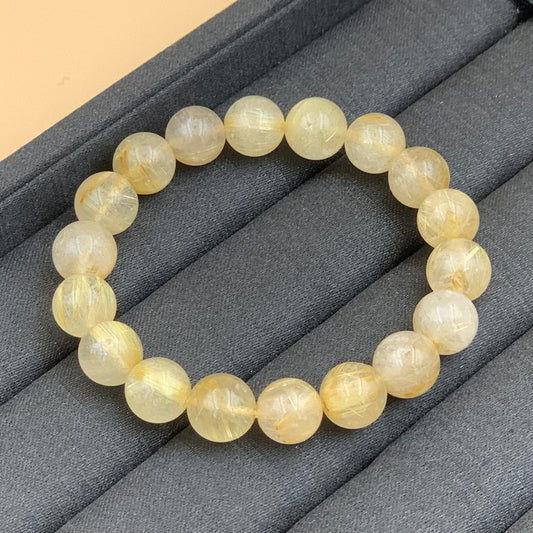 Vòng Tay Thạch Anh Tóc Vàng 10 mm