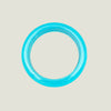 Blue rubber gasket on a gray background