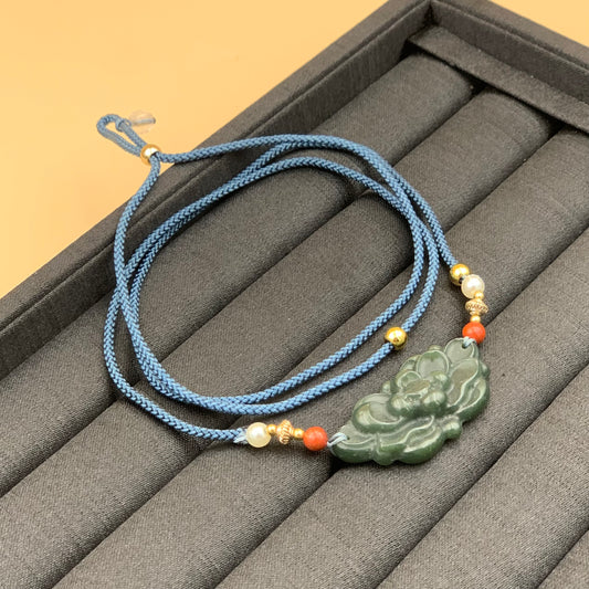Dây Chuyền Hoa Sen Ngọc Bích