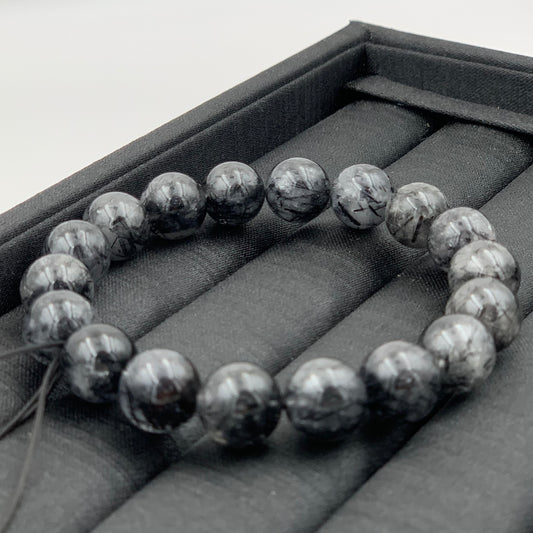 Vòng Tay Thạch Anh Tóc Đen 12 mm