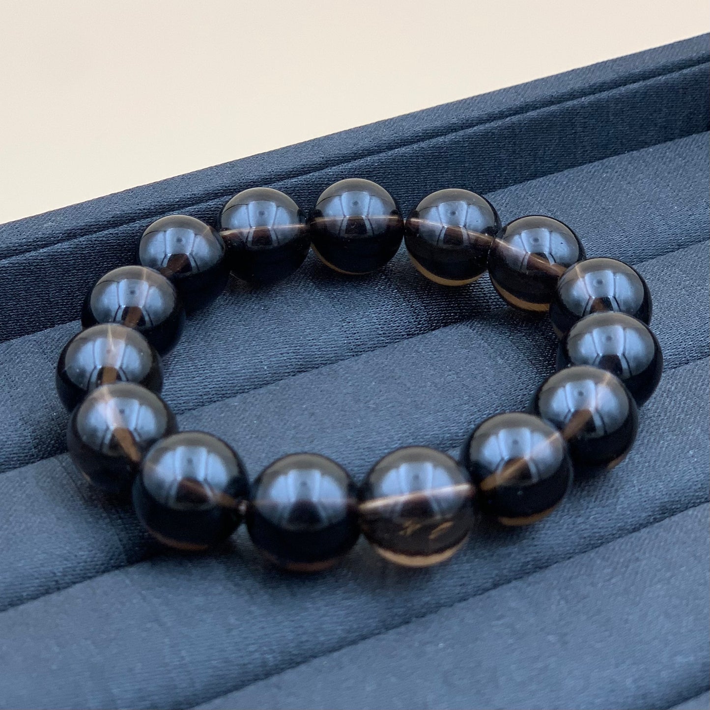 Vòng Tay Thạch Anh Khói 14 mm