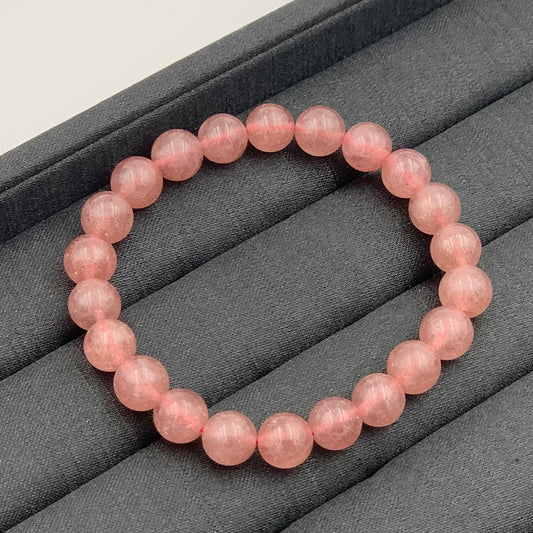 Vòng Tay Thạch Anh Dâu 8mm