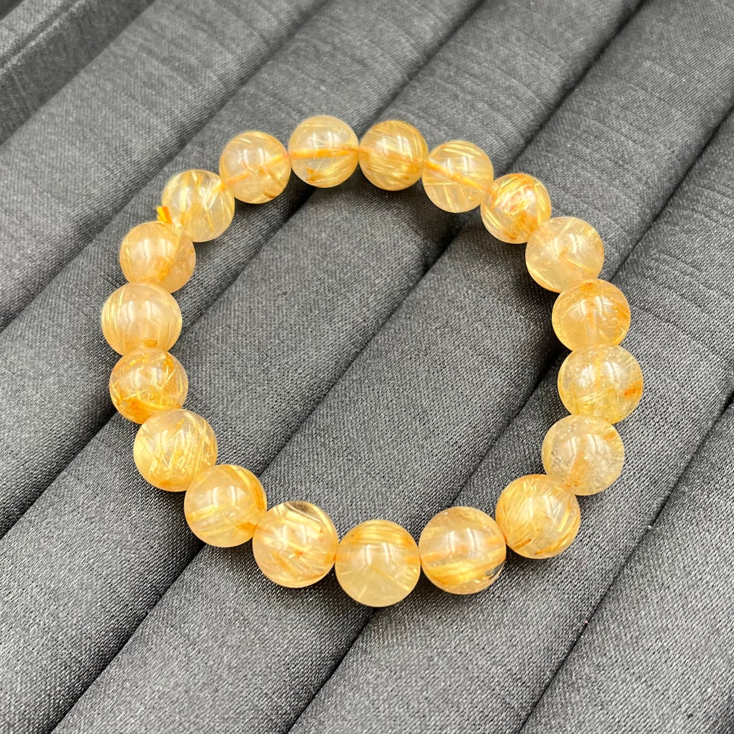 Vòng Tay Thạch Anh Tóc Vàng Vip 11 mm