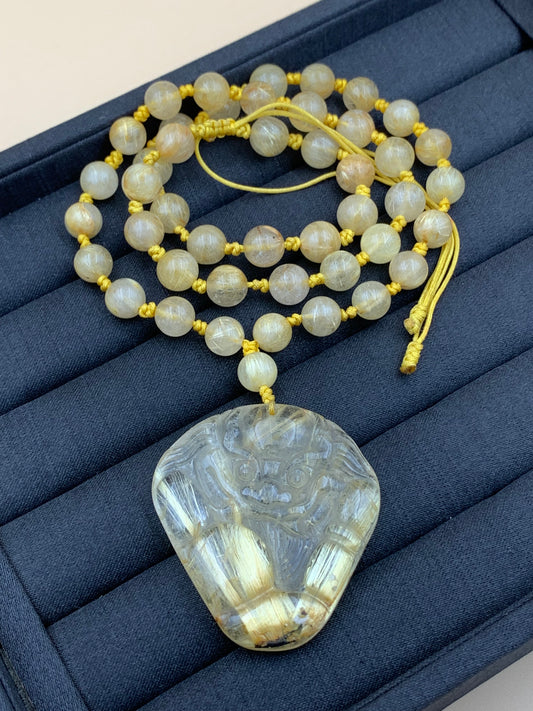 Vòng Dây Chuyền Thạch Anh Tóc Vàng