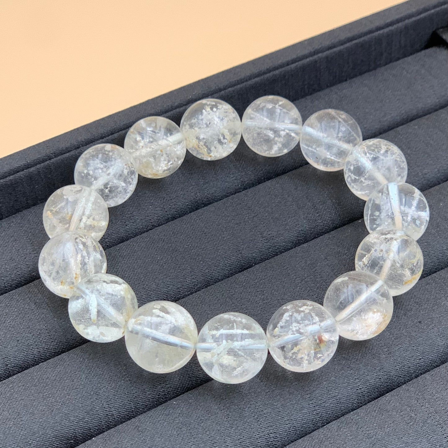 Vòng Tay Thạch Anh Tóc Trắng 15 mm