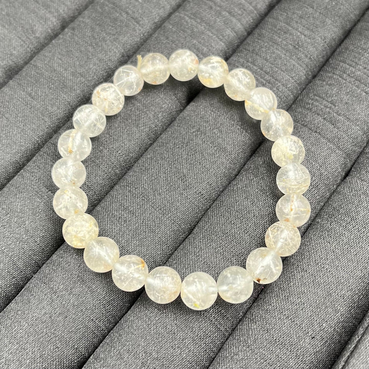 Vòng Tay Thạch Anh Tóc Trắng 8 mm