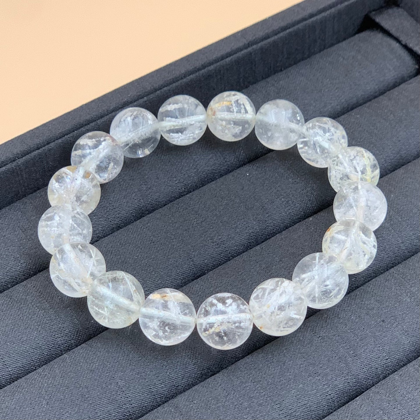 Vòng Tay Thạch Anh Tóc Trắng 12 mm