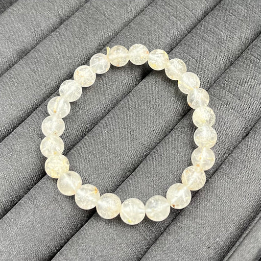 Vòng Tay Thạch Anh Tóc Trắng 8 mm