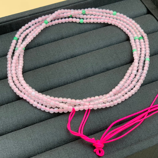 Vòng Dây Chuyền Ngọc Thạch Hồng Nhí 3 mm