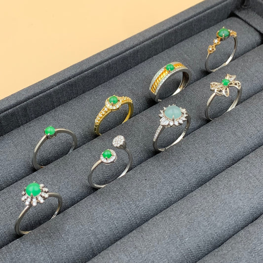 Nhẫn Phĩ Thúy Bọc Bạc