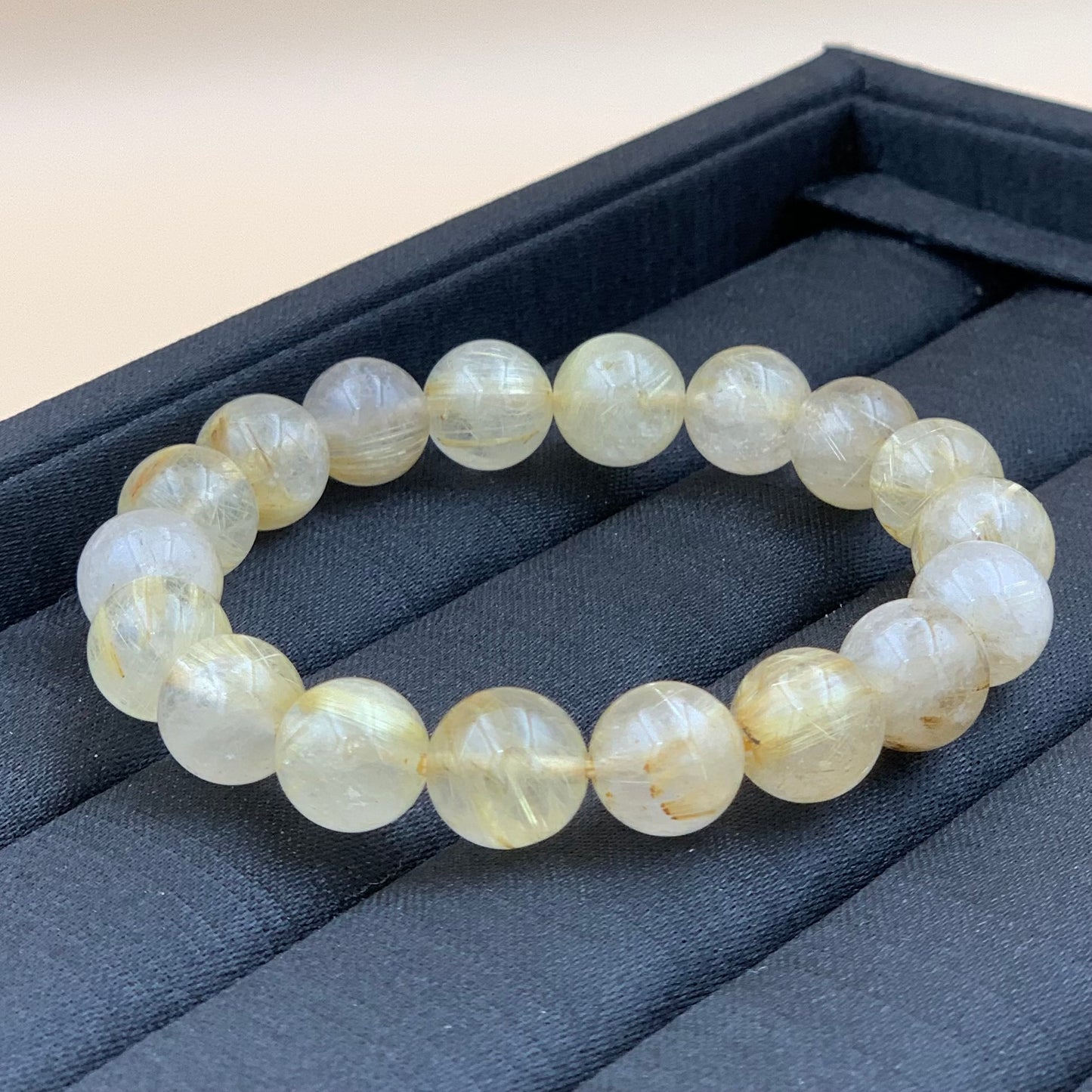 Vòng Tay Thạch Anh Tóc Vàng 10 mm