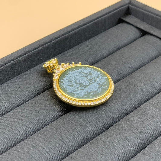 Mặt Dây Chuyền Ngọc A Hợp Kim Vip