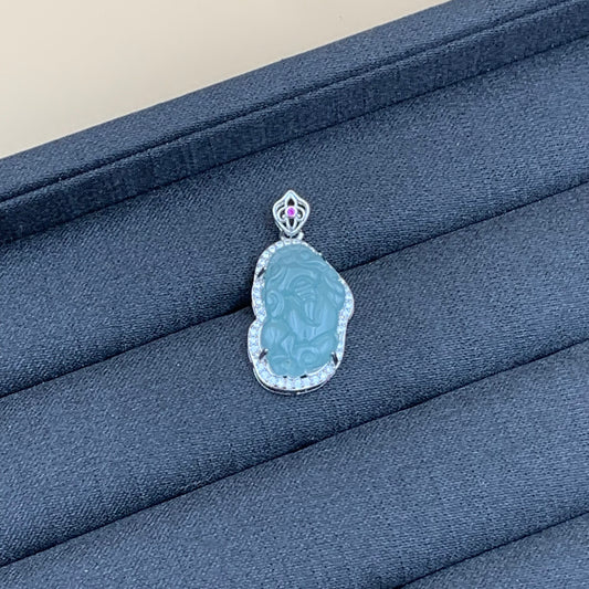 Mặt Dây Chuyền Ngọc A Khung Hợp Kim